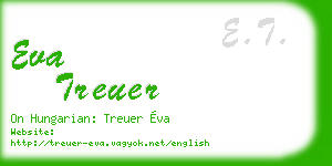 eva treuer business card